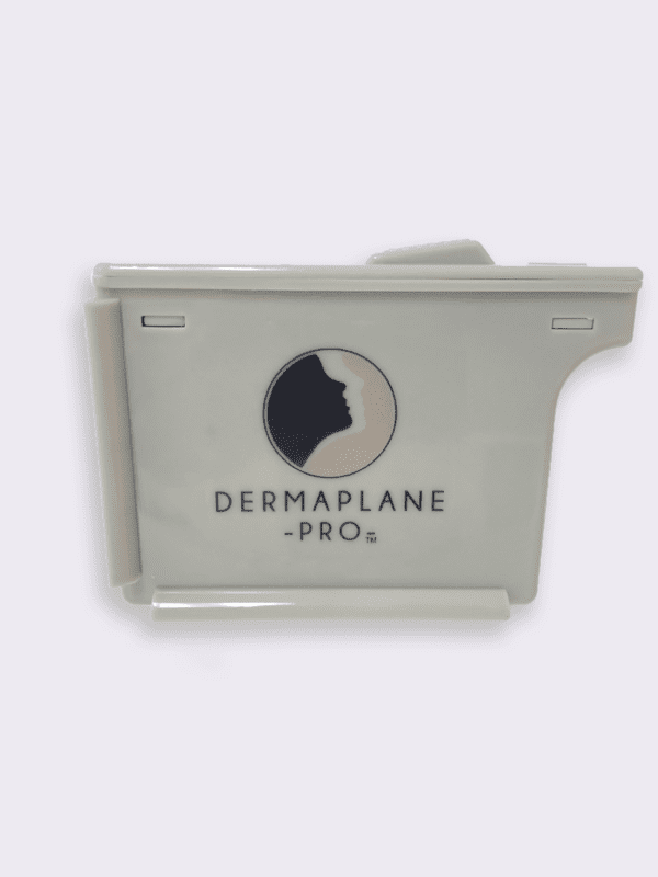 DermaplanePro Blade Removal Box for safely and easily removing used dermaplaning blades. Acts like a mini sharps container, holding up to 100 used dermaplaning blades. Dermaplaning blade removal has never been more convenient.